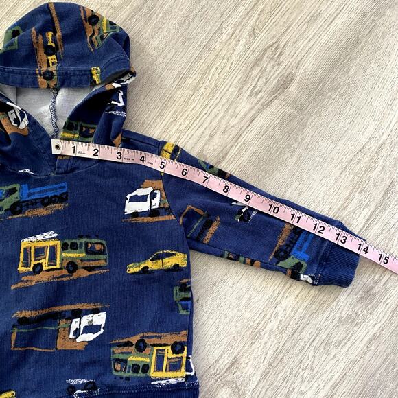 Baby 2-Piece Navy Construction Truck Hoodie and Pants Set 18M - Picture 4 of 10